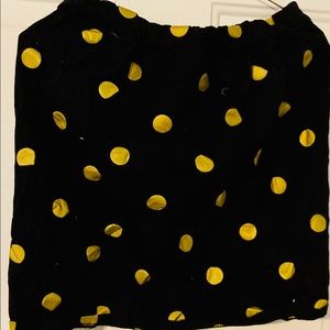 Ladies black and gold polka dot skirt